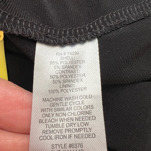 Carole Little Black Dress with Polka Dot Mesh - Picture 5 of 5